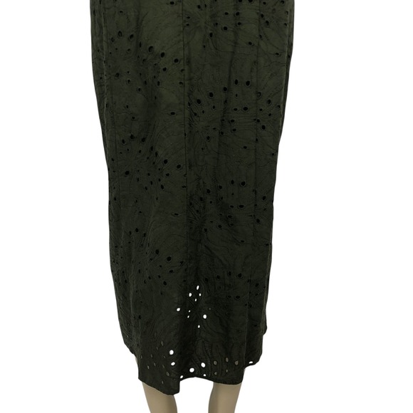 NWT H&M Eyelet Lace Puff Sleeve Midi Dress XL Boho Peasant Cottagecore Cowgirl - Picture 11 of 16